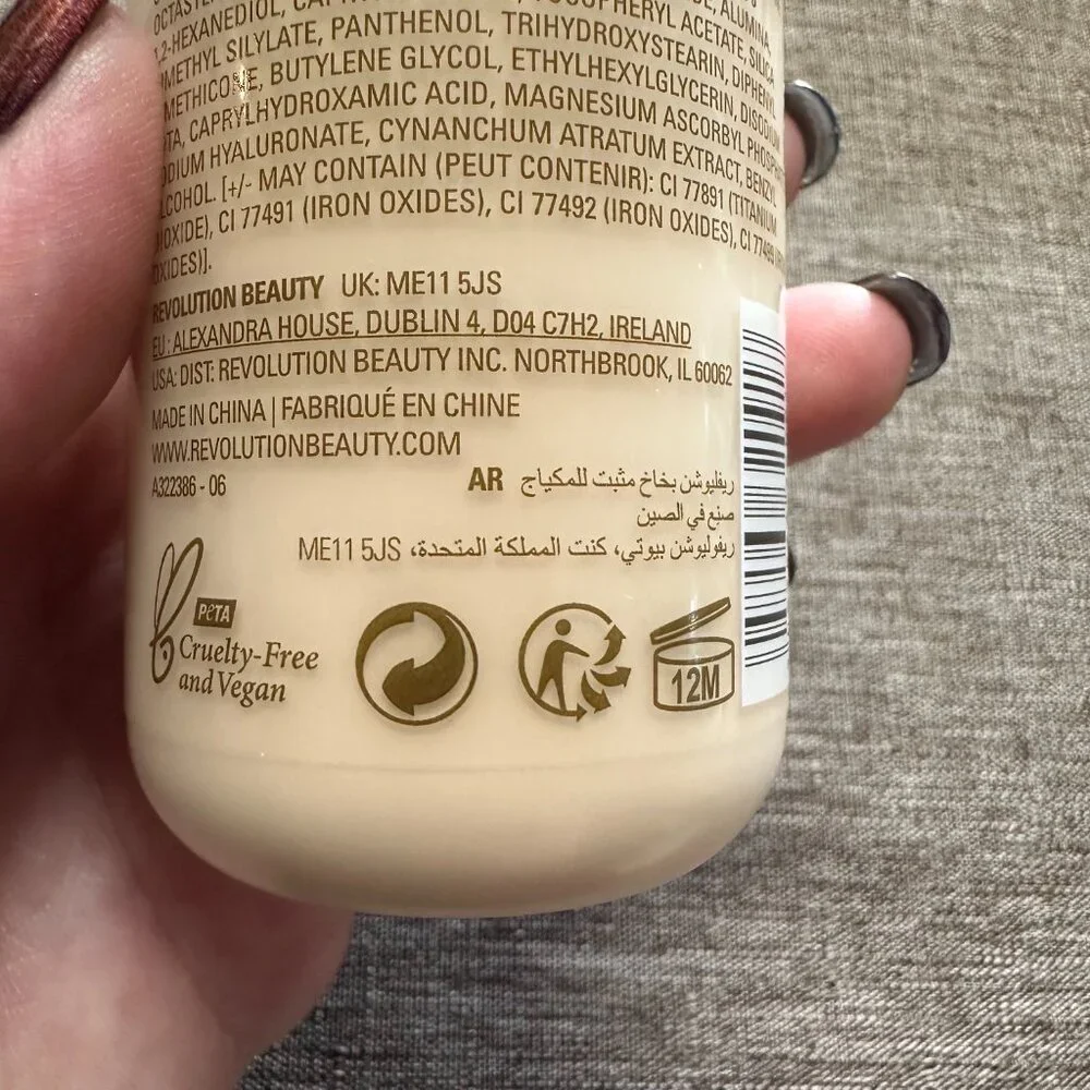 Revolution Glow-Body Veil Foundation - Color F8.5 - 4.05fl oz 120ml *** NEW ***